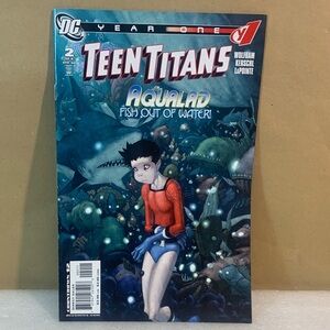 DC Comics Teen Titans Aqualad Comic - Blue and Red Cover